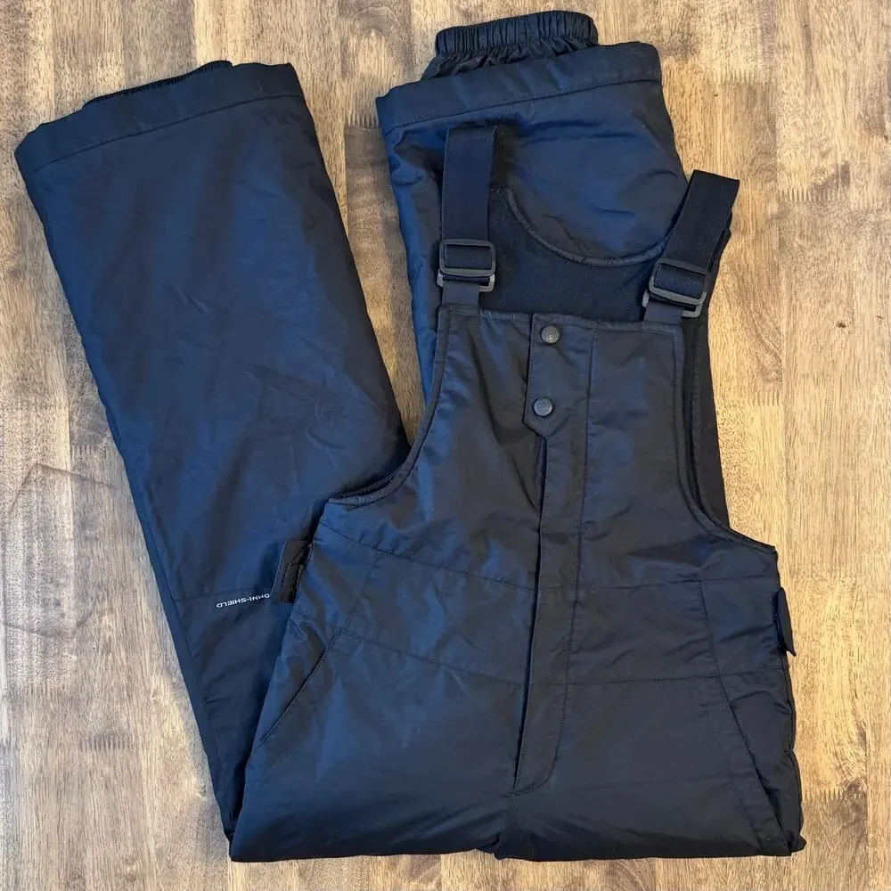 Columbia Snow Bib Overalls Waterproof Insulated Winter Ski Black Kids Size 10/12